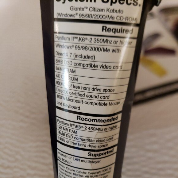 Giants Citizen Kabuto Big Box PC Game 2000 Vintage Video Game CD Rom Complete - Picture 6 of 11